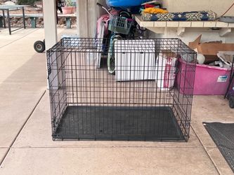 Large Black Wire Dog Crate with Tray
