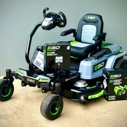 Brand new Ego POWER+ Z6 42-in Zero Turn Mower with e-STEER Technology, with 2 x 10.0Ah and 4 x 6.0Ah Batteries...