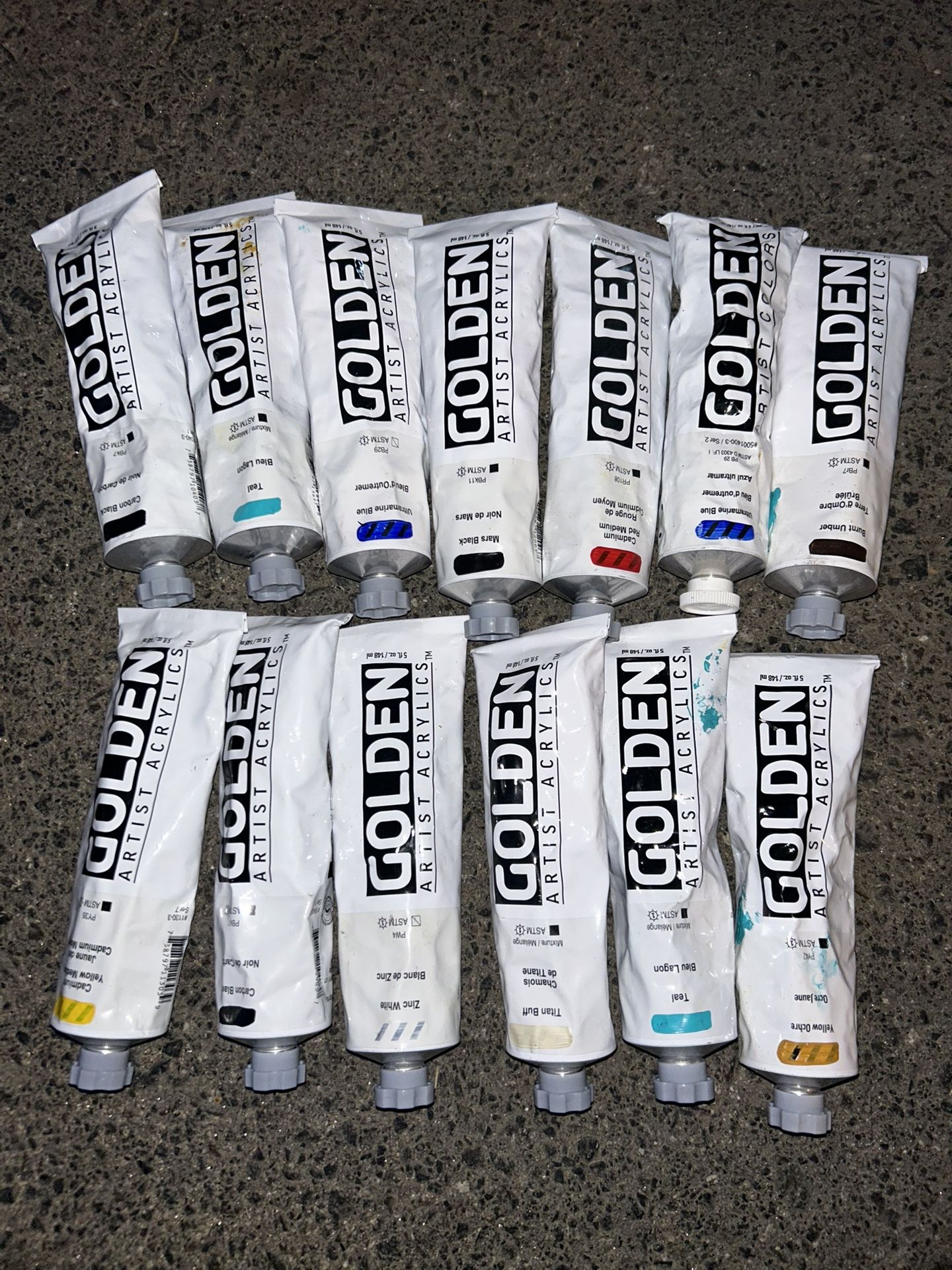 Golden Acrylic Paint Big Tubes Only