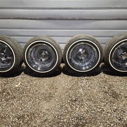 14x7 Lowrider Wire Wheels 