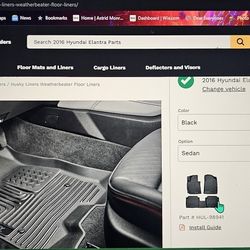 2014-2016 Hyundai Elantra Sedan Weather Husky Mats