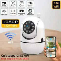 Wireless Home Security Camera, Smart Plug-in WiFi Camera Baby Monitor Motion Tracking Detection Two-Way Audio APP Control