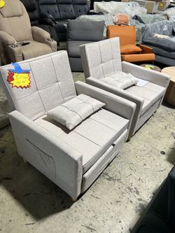 [brand new 2 pcs of set ]Convertible Sleeper Sofa Chair, Futon Chair Bed Living Room $250  Warehouse Clearance Sale   🔥First Come, First Served🔥  🔥