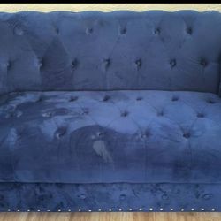 Blue Velvet Couch