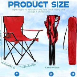 Huwena Folding Camping Chairs with Cup Holder and Carry Bag Heavy Duty
