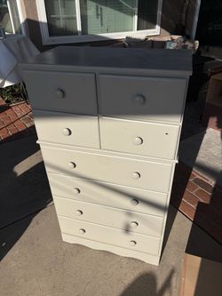 Grey Tall Dresser with 7 Drawers