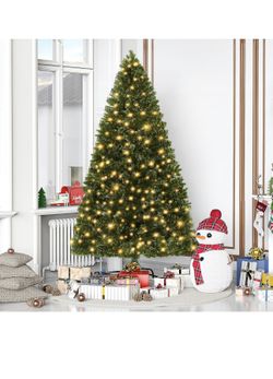  6FT Artificial Holiday Christmas Tree w/800 Branch Tips,250 LED Lights for Home,Office,Party Decoration