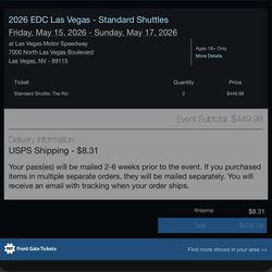 General Admission + EDC Tickets With Shuttle Passes