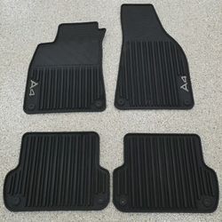 Audi A4 B6/B7 2002–2008 S Line S4 2.0t 3.2 OEM Black Full Set Rubber Floor Mats
