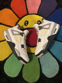 white cement jordan 4s