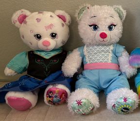 Two Build a Bears Disney Frozen Elsa Princess