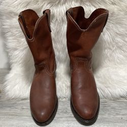 VTG Biltrite Brown Leather Cowboy Western Boots Mens 10 D Made In 🇺🇸