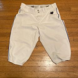 Mens New Balance Baseball Knickers White With Blue Piping Size Large 