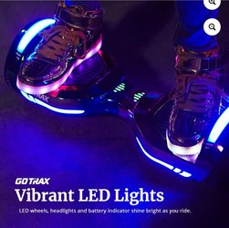 Gotrax Glide Hoverboard for Kids Ages 6-12 with Bluetooth Speaker and Led Lights, Silver