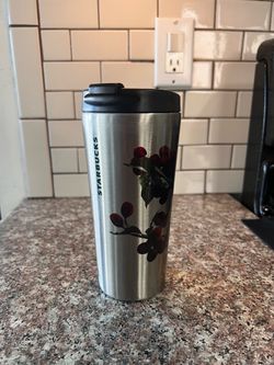 Rare 2014 Starbucks Cherries on a Branch DOT Collection Tumbler