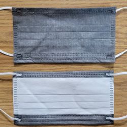 Face Mask Disposable Gray Color good quality 3 layers, $12 for 2 boxes 100 pcs.