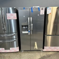 Frigidaire - 36 in. 26 cu. ft. Standard Depth Side by Side Refrigerator in Stainless Steel