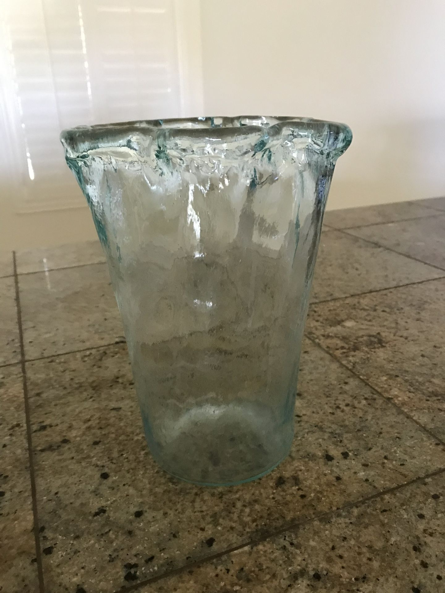 Glass Vase 10”H x 7” W