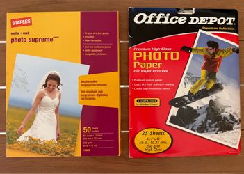 2 New Packs of Premium White Photo Paper - Unopened. Priced 4 Fast Sale!