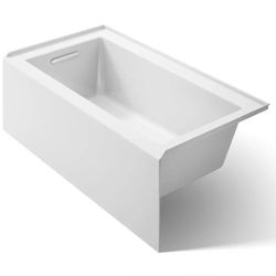 Kohler Underscore 60" Soaking Bathtub for Three Wall Alcove Installation with Left Drain 