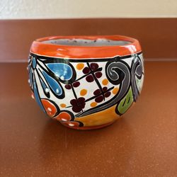 Mexican Talavera Plant Pot-4“ X 3.5“