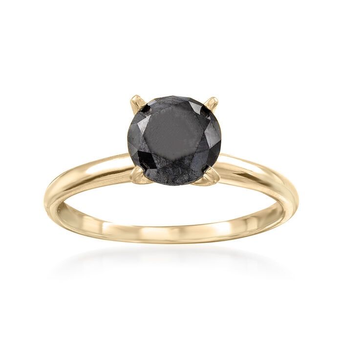 Black Diamond Engagement Ring