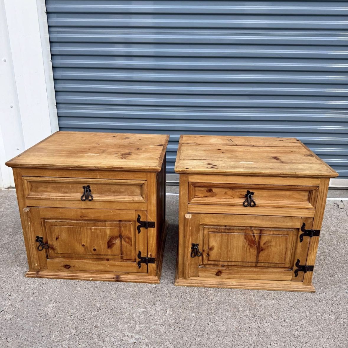 Set Of Rustic Nightstands/ End Tables