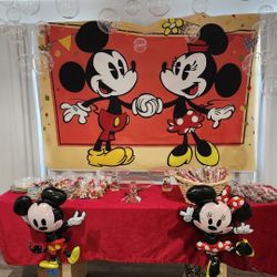 Mickey and Minnie birthday banner 82x59