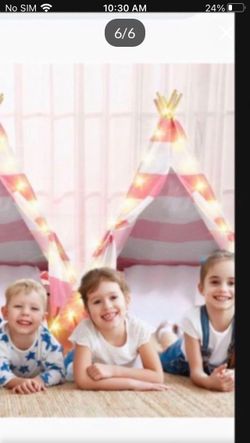2 Set Kids Teepee Tent Bulk with Light String,Inflatable Airbed,Bedding Fitted Sheet,Natural Cotton Toddler Play Tent Washable Foldable for Girls Boys
