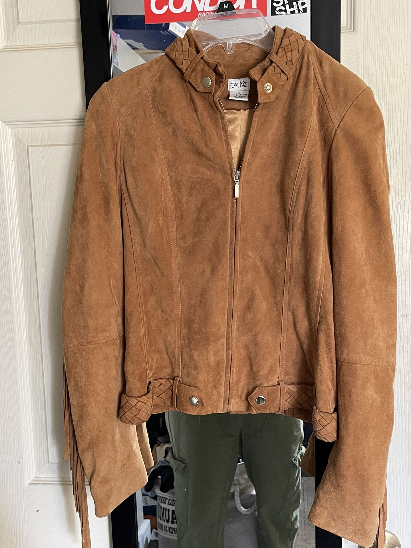 Suede Fringe Jacket Cache 4