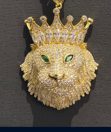 Lion Gold Pendant Plated 