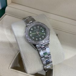 Rolex Datejust 7919 26mm Green Diamond Dial With Diamond Bezel Oyster Bracelet ,Watch & Box Only
