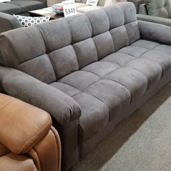 Brand New 87"×45" Gray Or Brown Microfiber Sofa Futon With Storage