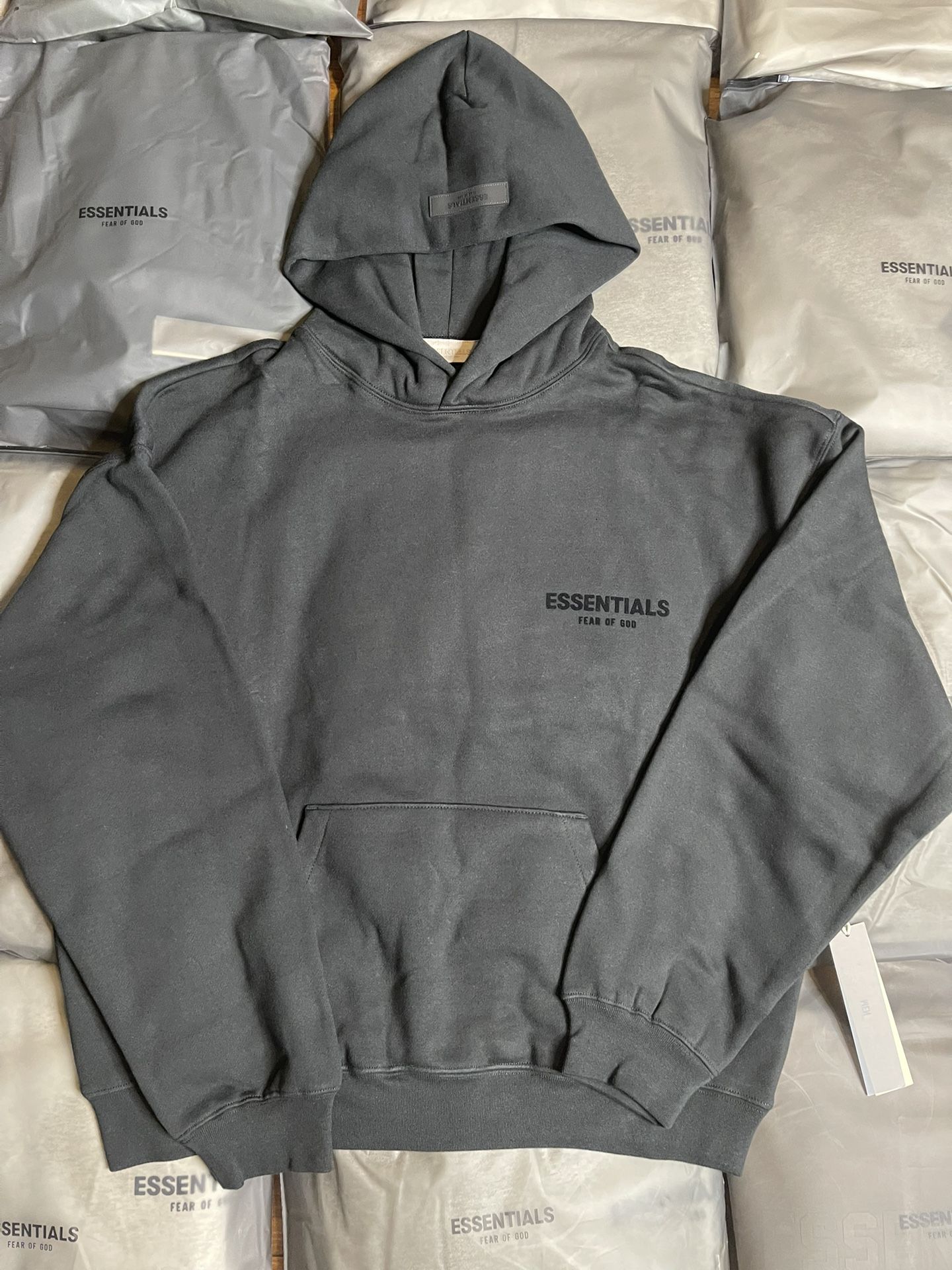 Black Essentials Hoodie Size M