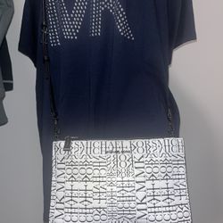 Michael Kors Adele Newspaper Print Crossbody