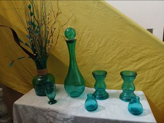Decorative vases and candles holders