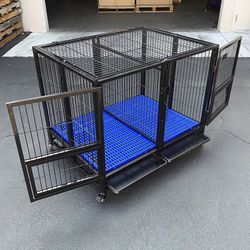 (New) $190 Folding Double-Door Heavy Duty Dog Cage Kennel 41x31x34 inches 
