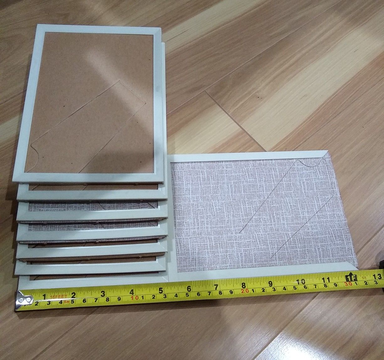 8 Matching Plastic Frames for Photos (4.5 x 6.5 opening)(5.25 x 8.25")