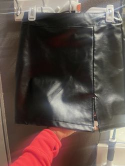 Black Faux (leather) Skirt 
