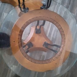 Very Sturdy Glass Couch Table And End Table