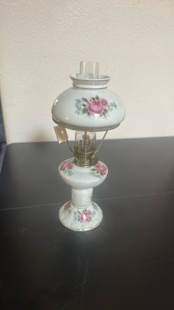 Porcelain Floral Oil Lamp