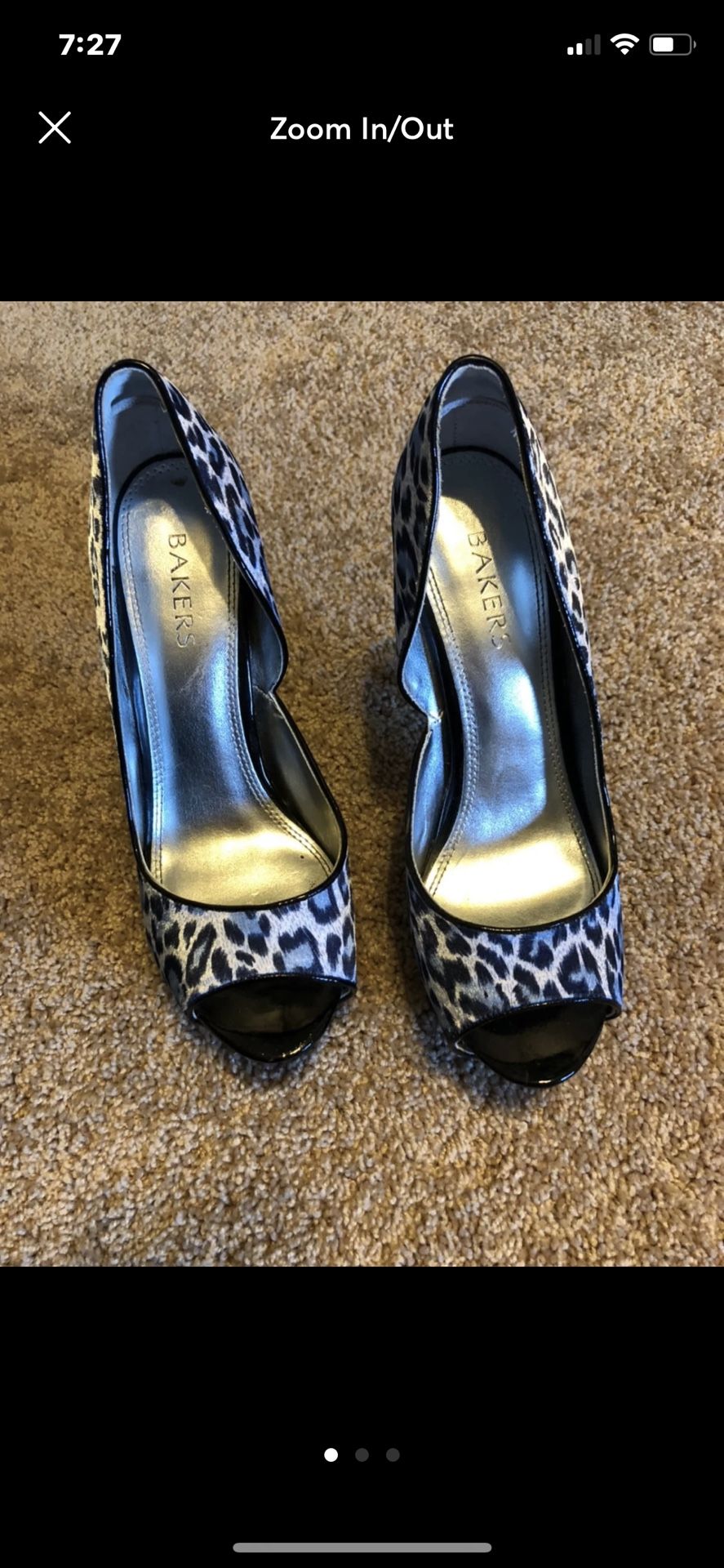 Heels size 7 1/2 worn for a couple hours