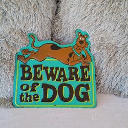 Warner Bros. Scooby-Doo Beware of the Dog Metal Sign