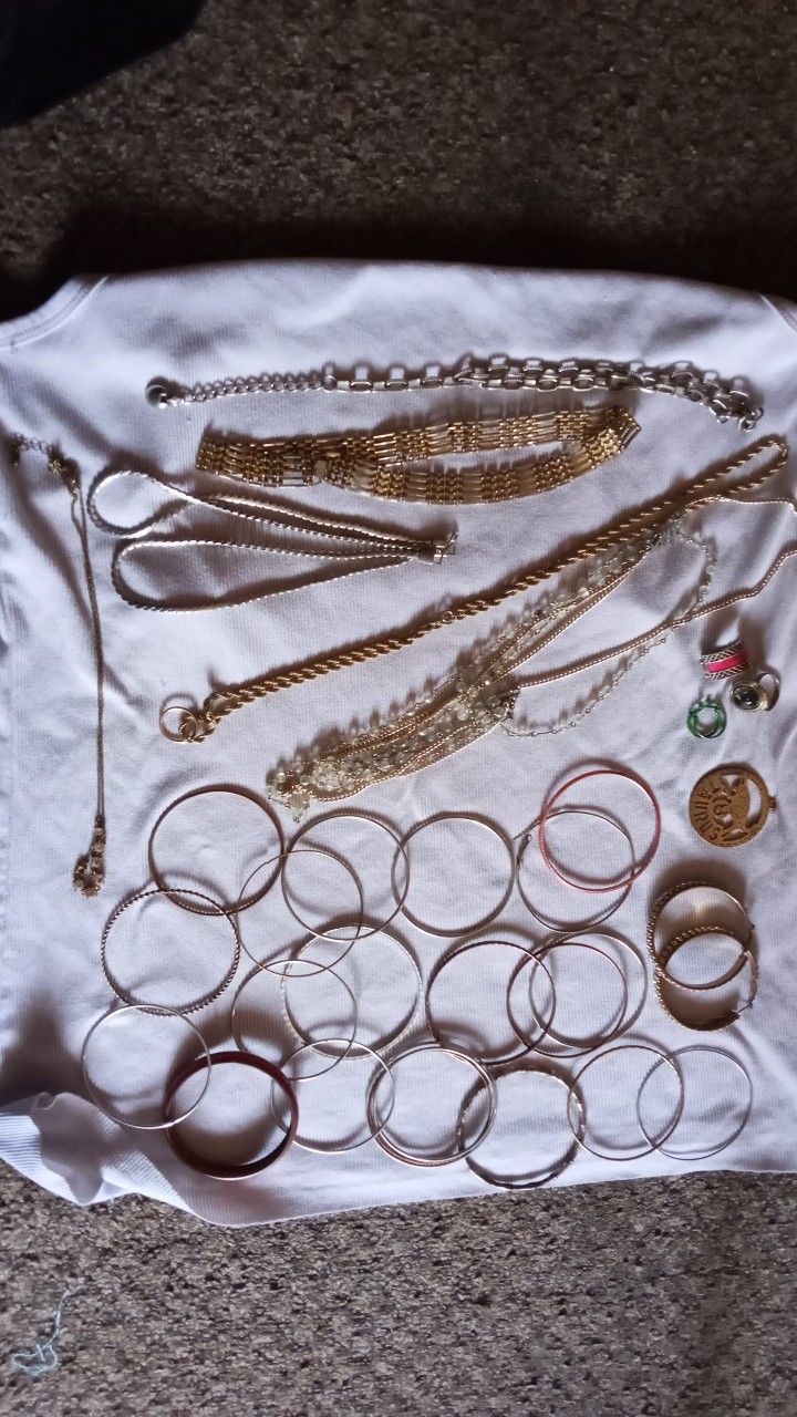 Jewelry Bracelets And Necklaces, Earrings $1.00 Each Or All For $10.00