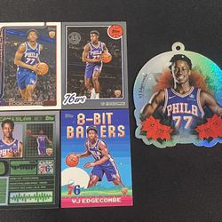 Lot of 5 Topps NBA VJ Edgecombe RC cards