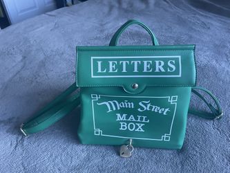 Vintage Park Candy Mailbox Mail Box Letters Main Street Green Backpack-bag
