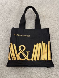Barnes & Noble Black Ampersand Membership Tote reusable book bag