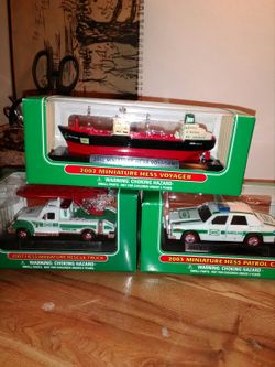 Hess minis 2002,2003,and2007