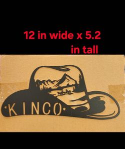 Cowboy Hat Metal Art (size on picture)