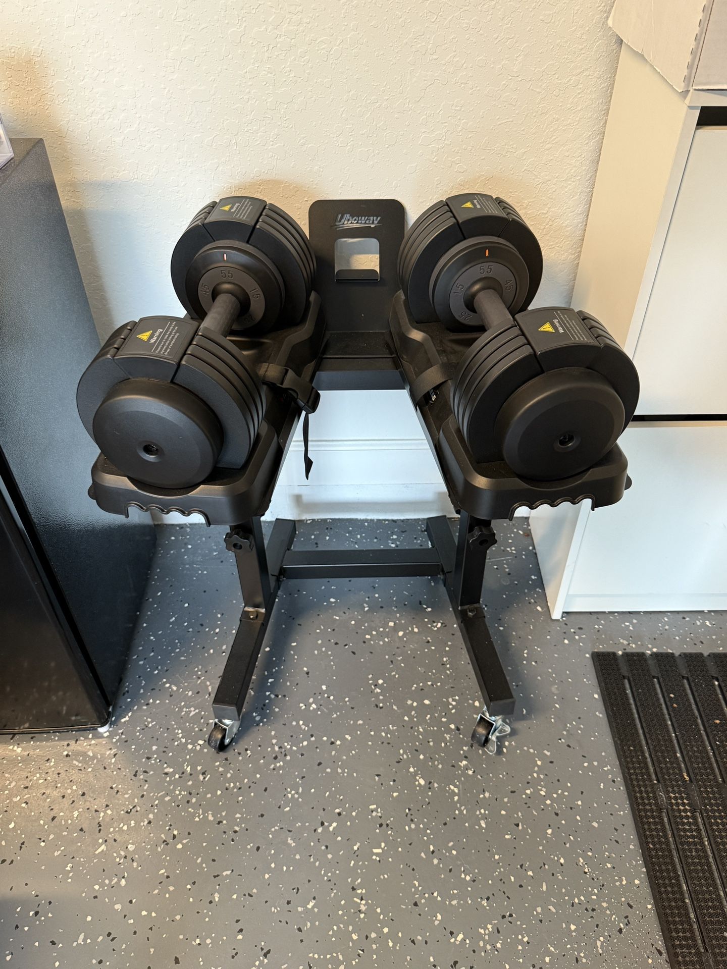 Adjustable Dumbbells Set Of 2 With Stand 110LB